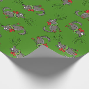 Funny Wolf Happy Howlidays Holiday Cadeaupapier