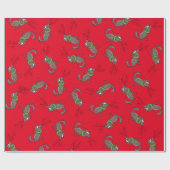 Funny Wolf Happy Howlidays Holiday Cadeaupapier (Vlak)