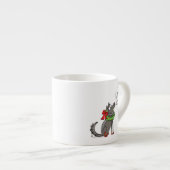 Funny Wolf Happy Howlidays Holiday Espresso Kop (Voorkant rechts)