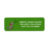 Funny Wolf Happy Howlidays Holiday Etiket (Voorkant)
