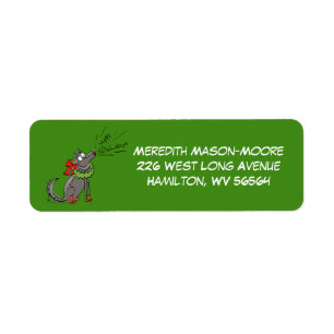 Funny Wolf Happy Howlidays Holiday Etiket