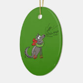 Funny Wolf Happy Howlidays Holiday Keramisch Ornament (Links)