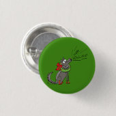 Funny Wolf Happy Howlidays Holiday Ronde Button 3,2 Cm (Voorkant /achterkant)