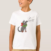 Funny Wolf Happy Howlidays Holiday T-shirt (Voorkant)