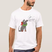 Funny Wolf Happy Howlidays Holiday T-shirt (Voorkant)