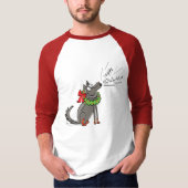 Funny Wolf Happy Howlidays Holiday T-shirt (Voorkant)
