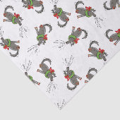 Funny Wolf Happy Howlidays Holiday Tissuepapier (Detail)