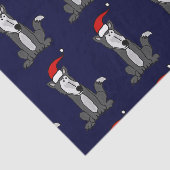 Funny Wolf in Santa Hat-kersttefpapier Tissuepapier (Detail)