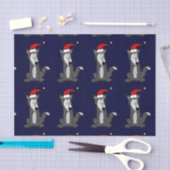 Funny Wolf in Santa Hat-kersttefpapier Tissuepapier (Craft)