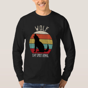 Funny Wolf is mijn Dierenvriend Mannen Vrouwen Kin T-shirt