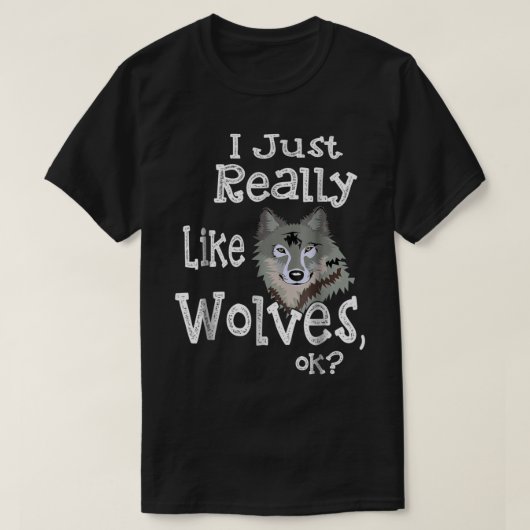 Funny Wolf Lover Design T-shirt (Design voorkant)