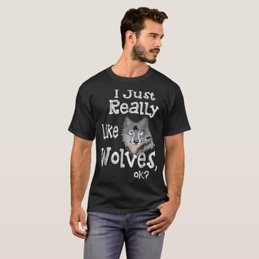 Funny Wolf Lover Design T-shirt (Voorkant volledig)