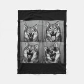 Funny Wolf Photo Booth Sungles Dog  Fleece Deken (Voorkant)