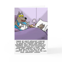 Funny Wolf Wenskaart