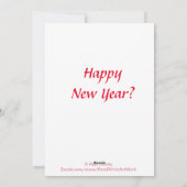 Funny Woman Caricature Before kluis Red Pajamas Feestdagenkaart (Achterkant)