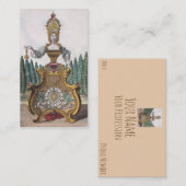 Funny Woman Clock Costume Watchmaker Visitekaartje (Voorkant / Achterkant)