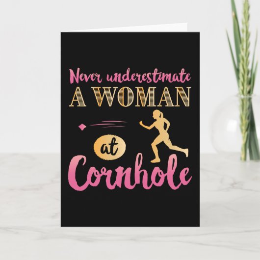 Funny Woman Cornhole Birthday Gift mama Kaart (Voorkant)