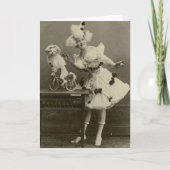Funny Woman geperst als Poodle Briefkaart (Voorkant)