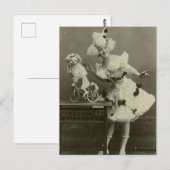  Funny Woman geprezen als poodle Briefkaart (Voorkant / Achterkant)
