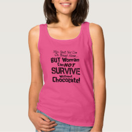 Funny Woman kan niet overleven zonder chocolade Sh T-shirt