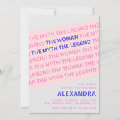 Funny Woman Myth Legend Roze 98ste verjaardag Kaart (Voorkant)