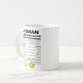 Funny Woman Nutrition Facts Koffiemok (Voorkant links)