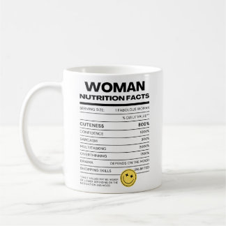 Funny Woman Nutrition Facts Koffiemok