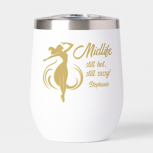 Funny Woman's Gold Midlife Nog steeds Hot 50e Verj (Voorkant)