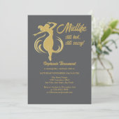 Funny Woman's Gold Midlife Nog steeds Hot 50e Verj Kaart (Staand voorkant)