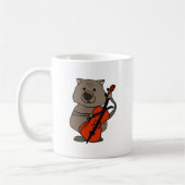 Funny Wombat Plays Cello Cartoon Koffiemok (Links)