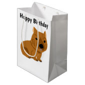 Funny Wombat Primitive Art Medium Cadeauzakje (Voorkant Gekanteld)