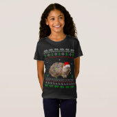 Funny Wombat Santa kerstlampjes Pajama Gift Xm T-shirt (Voorkant volledig)