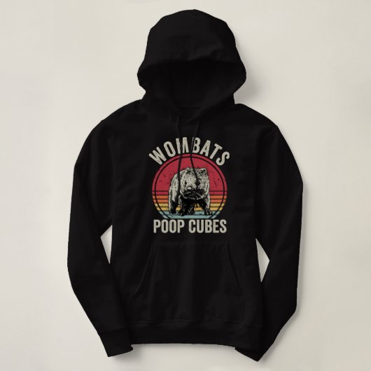 Funny Wombats Poop Cubes Hoodie (Design voorkant)