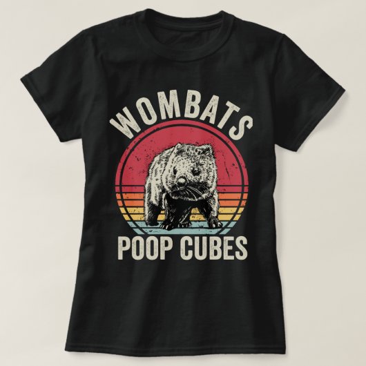 Funny Wombats Poop Cubes T-shirt (Design voorkant)