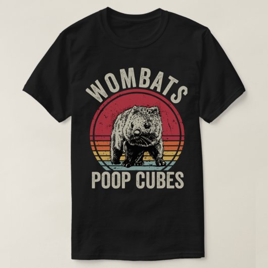 Funny Wombats Poop Cubes T-shirt (Design voorkant)