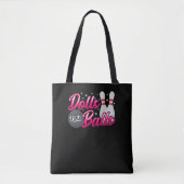 Funny Women Bowling Team Dolls met ballen Tote Bag (Voorkant)
