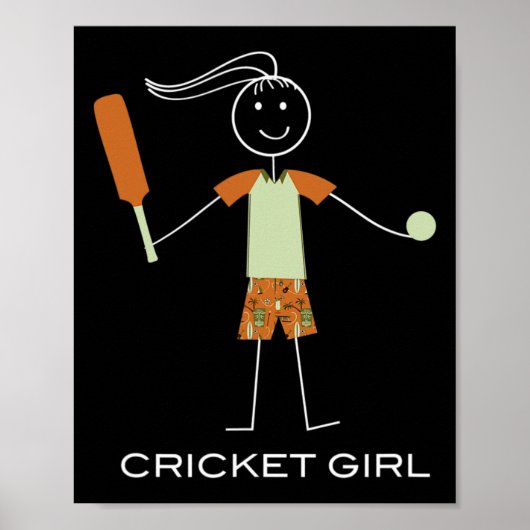 Funny Women Cricket  Poster (Voorkant)