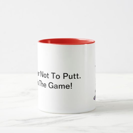 Funny Women Golfer Putt Mok (Midden)