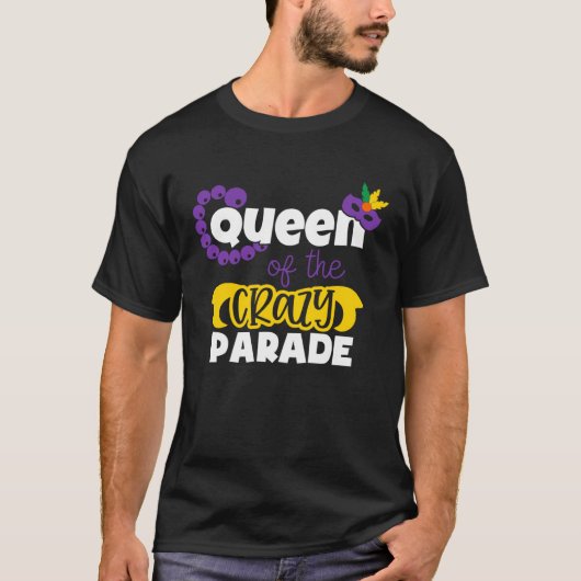 Funny Women Mardi Gras Party Outfit Mardi Gra Clea T-shirt (Voorkant)