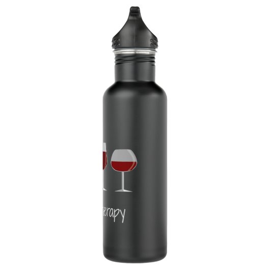 Funny Women Wine Gift Idea T-shirt - Group Therapy Waterfles (Rechts)