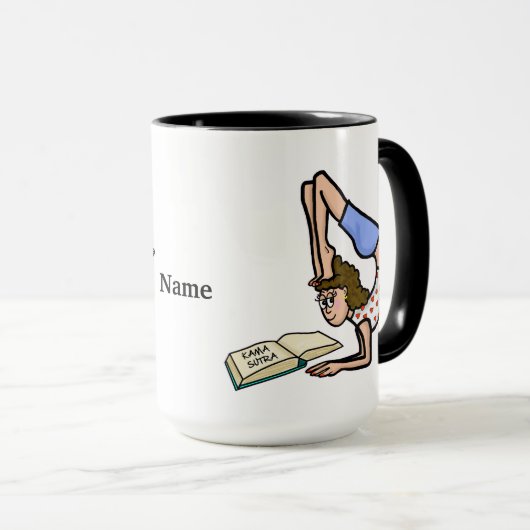 Funny Women Yoga Mok (Voorkant rechts)