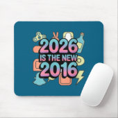Funny Women's 2016 Retro Nostalgie V Muismat (Met muis)