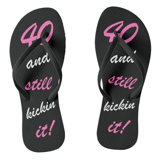 Funny Women's 40th Birthday Teenslippers (Voetbed)