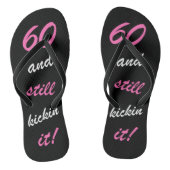 Funny Women's 60th Birthday Teenslippers (Voetbed)