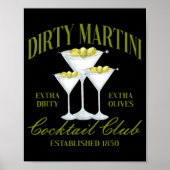 Funny Womens Dirty Martini Social Club Drinking Ta Poster (Voorkant)