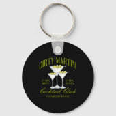 Funny Womens Dirty Martini Social Club Drinking Ta Sleutelhanger (Voorkant)