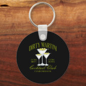 Funny Womens Dirty Martini Social Club Drinking Ta Sleutelhanger (Voorkant)