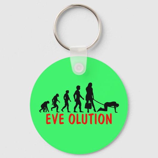 Funny women's evolutie sleutelhanger (Voorkant)