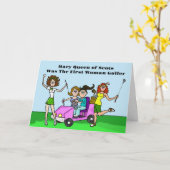 Funny Women's Golf Maand Wenskaart Kaart (Gele Bloem)