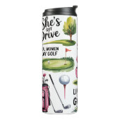 Funny Women's Golf Thermosbeker (Gedraaid links)
